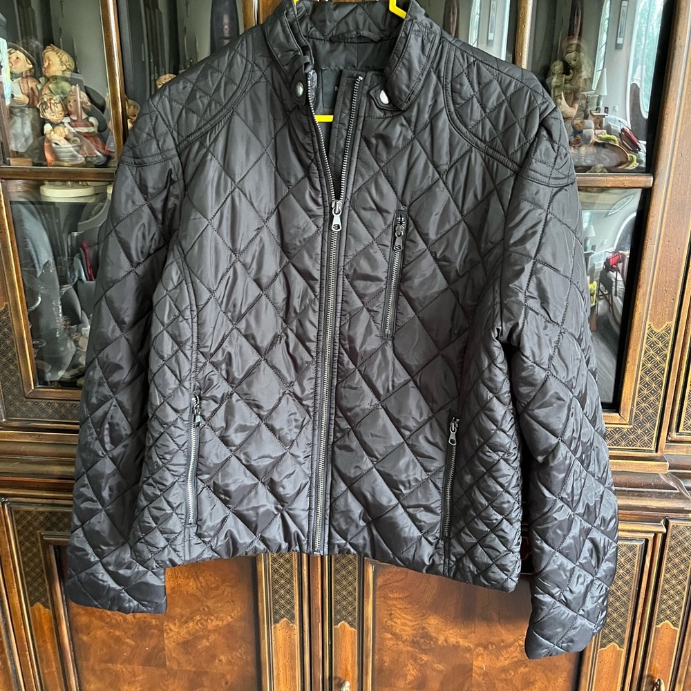 Banana Republic Black Jacket with Quilted Design